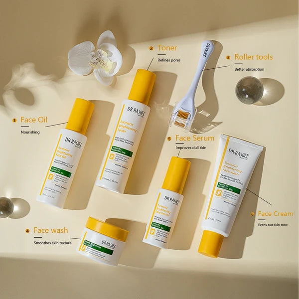 Original Dr Rashel Turmeric Glow Brightening Skin Care 6 piece Set